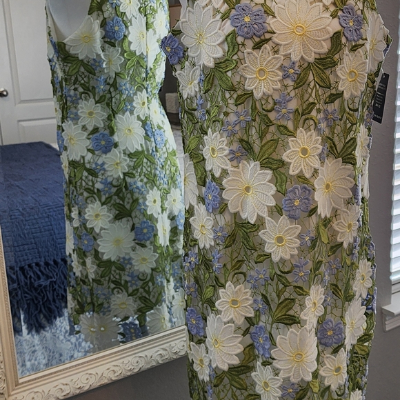 Boston Proper Floral Embroidered Dress - Picture 2 of 9